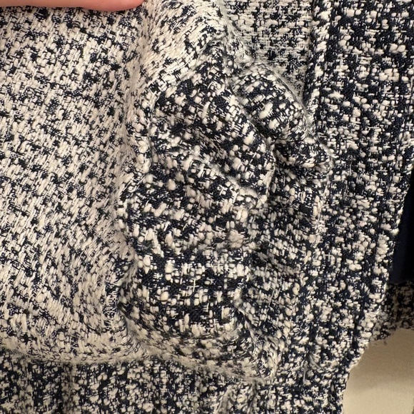 NWOT Blue and Cream Bomber Jacket - Picture 5 of 7